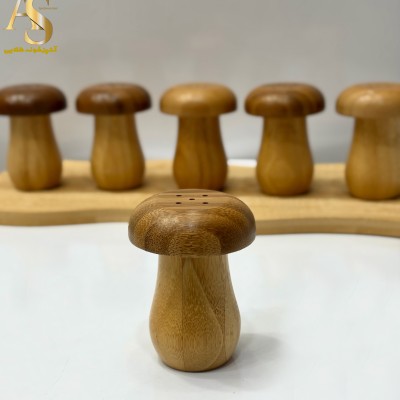 نمک‌پاش چوبی مدل قارچ