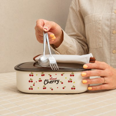 ظرف غذا استیل مستطیلی کیف دار SWEET CHERRY