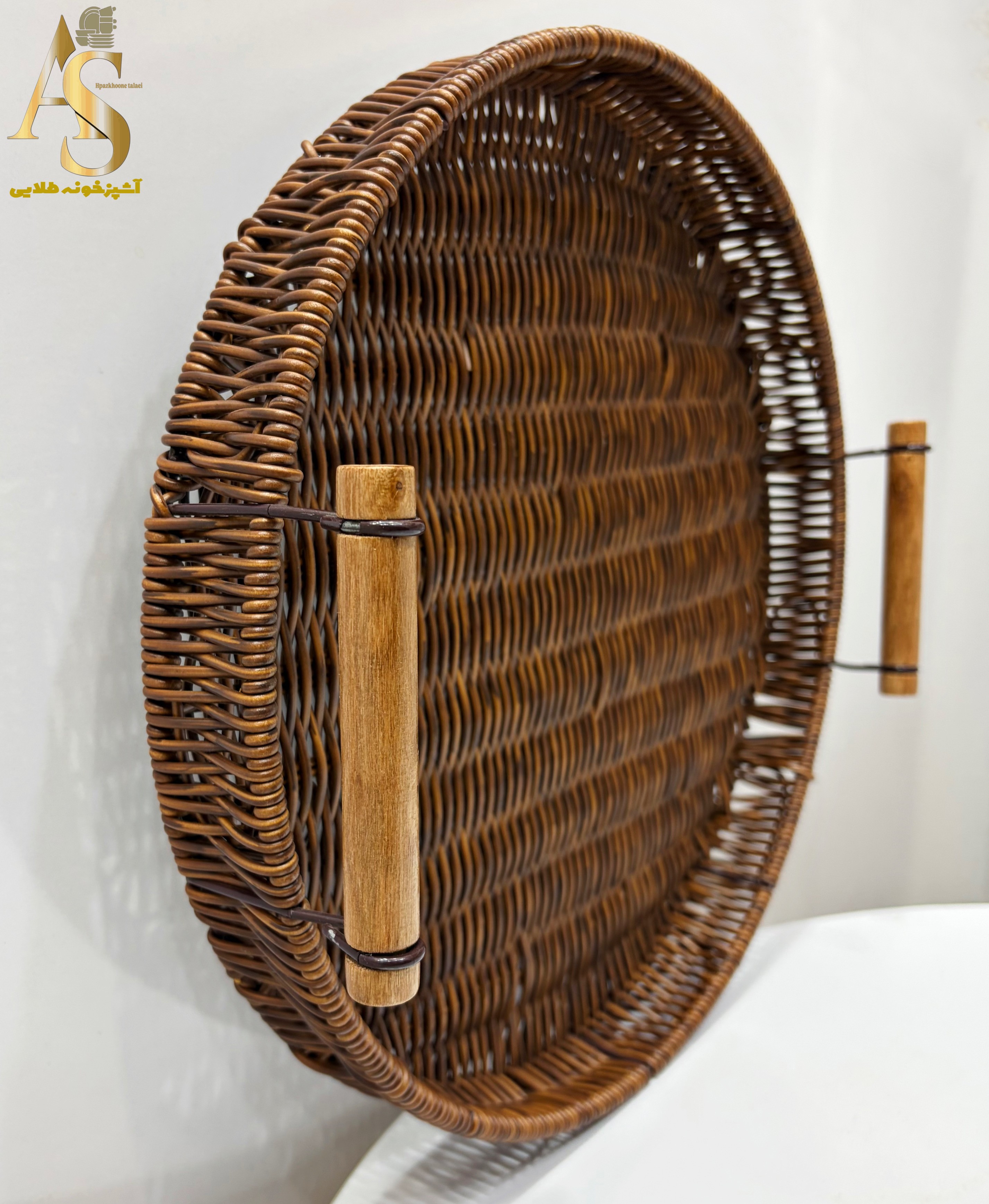 سینی ‌حصیری مدل گرد