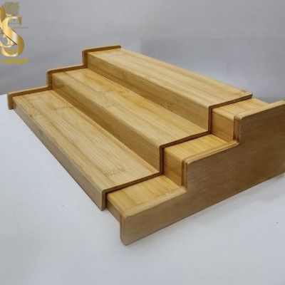استند پلکانی کشویی بامبو (ارگانایزر ادویه و نظم‌دهنده کابینت)